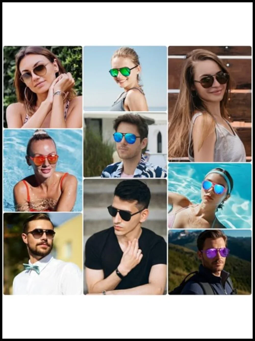 Polarized UV400 Aviator Sunglasses for Men Women Retro Sports Driving Running